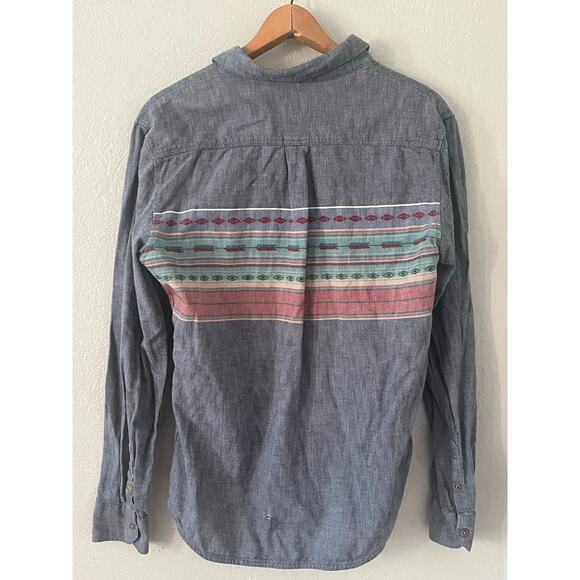 Mens Vans Southwest Print Button Down Long Sleeves Casual Retro Shirt Sz Medium - Picture 3 of 8